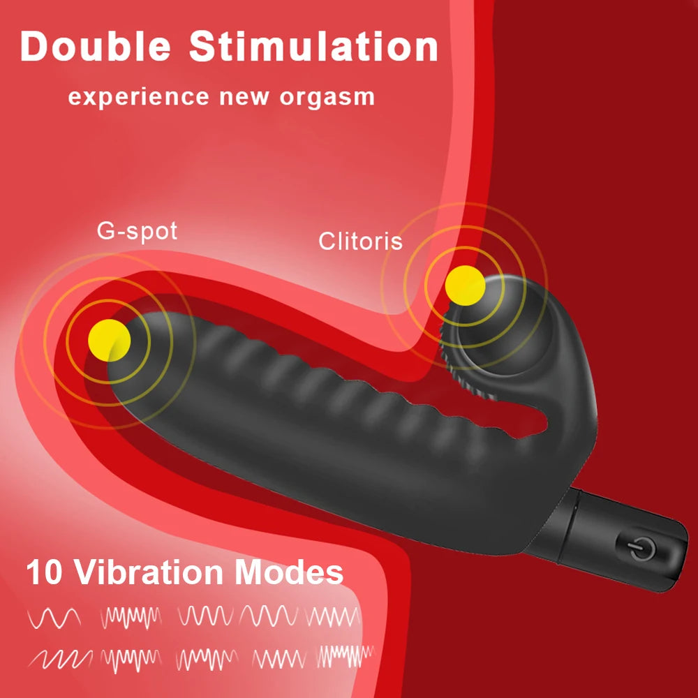 Finger Sleeve Vibrator G Spot Orgasm Massage Clit Stimulate Female Masturbator Vibrator Lesbian Sex Toys For Women Adult Product