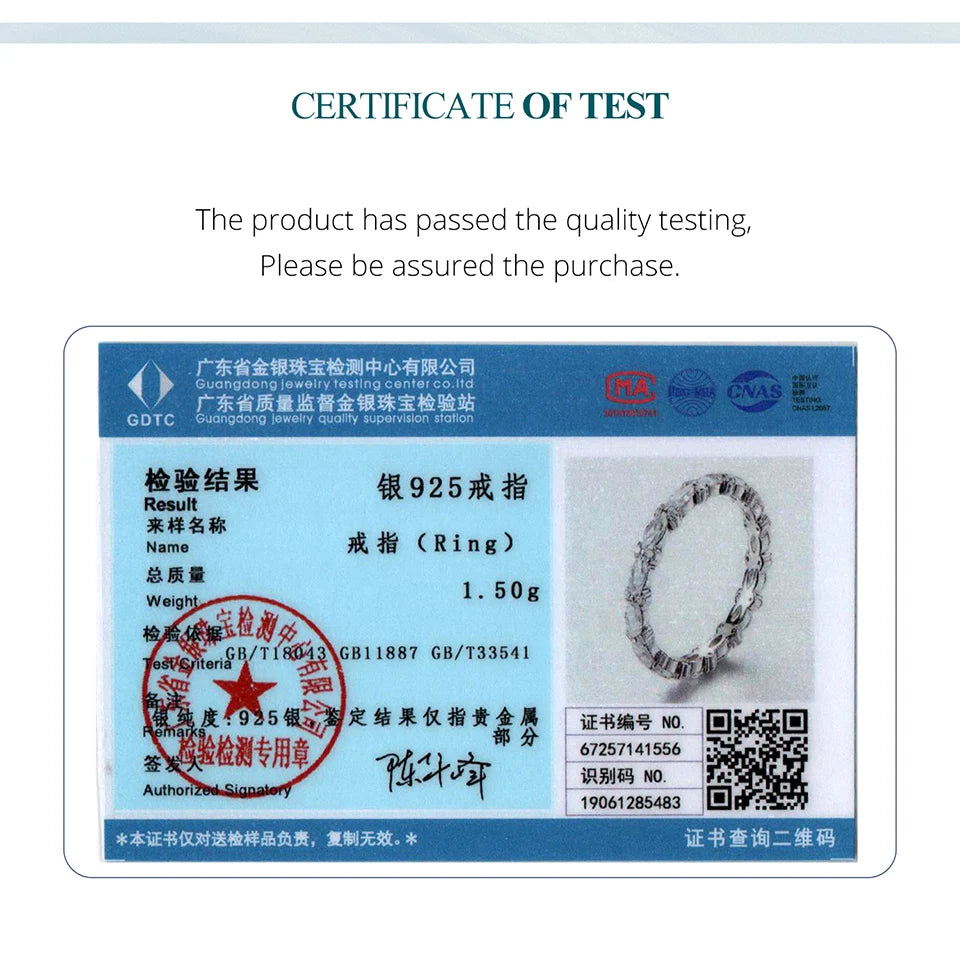 BAMOER 925 Sterling Silber Ovaler Pavé-Zirkonia-Ring Stapelbarer Fingerring Vollständig funkelndes Geburtstagsgeschenk für Damen