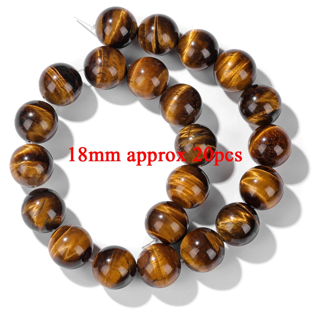 High Quality Yellow Tiger Eye Stone Beads Natural Round Heart Rondelle Cube Irregular Loose Spacer Bead For Jewelry Making DIY