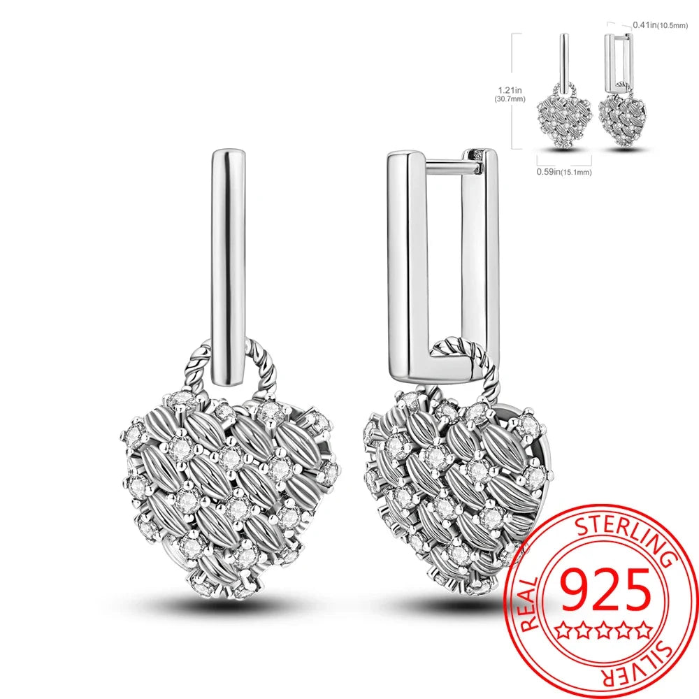 Ear Ring Series 925 Sterling Silver Star Moon Unicorn Tulip Flower Butterfly Bee Geometry Earrings Ladies Pairing with Jewelry