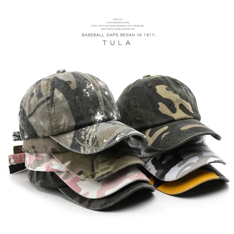 Unisex Baseball Cap Solid-color Light-coated Camouflage Sun Protection Shading Baseball Cap Engaged In Outdoor Sports Fashion