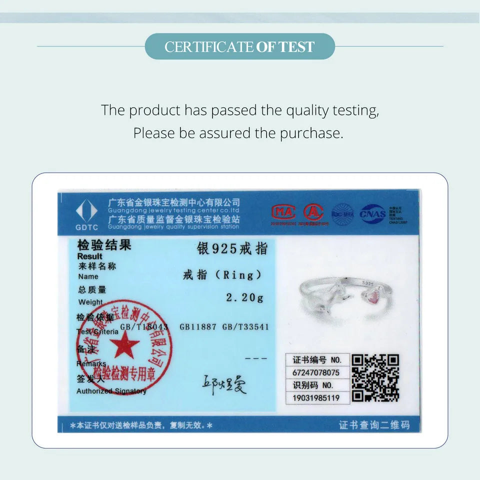 Bague ouverte BAMOER en argent sterling 925 avec un adorable chat, ornée d'un cœur en zircon rose, idéale pour les amoureux des animaux. Bijou à offrir à toute la famille.