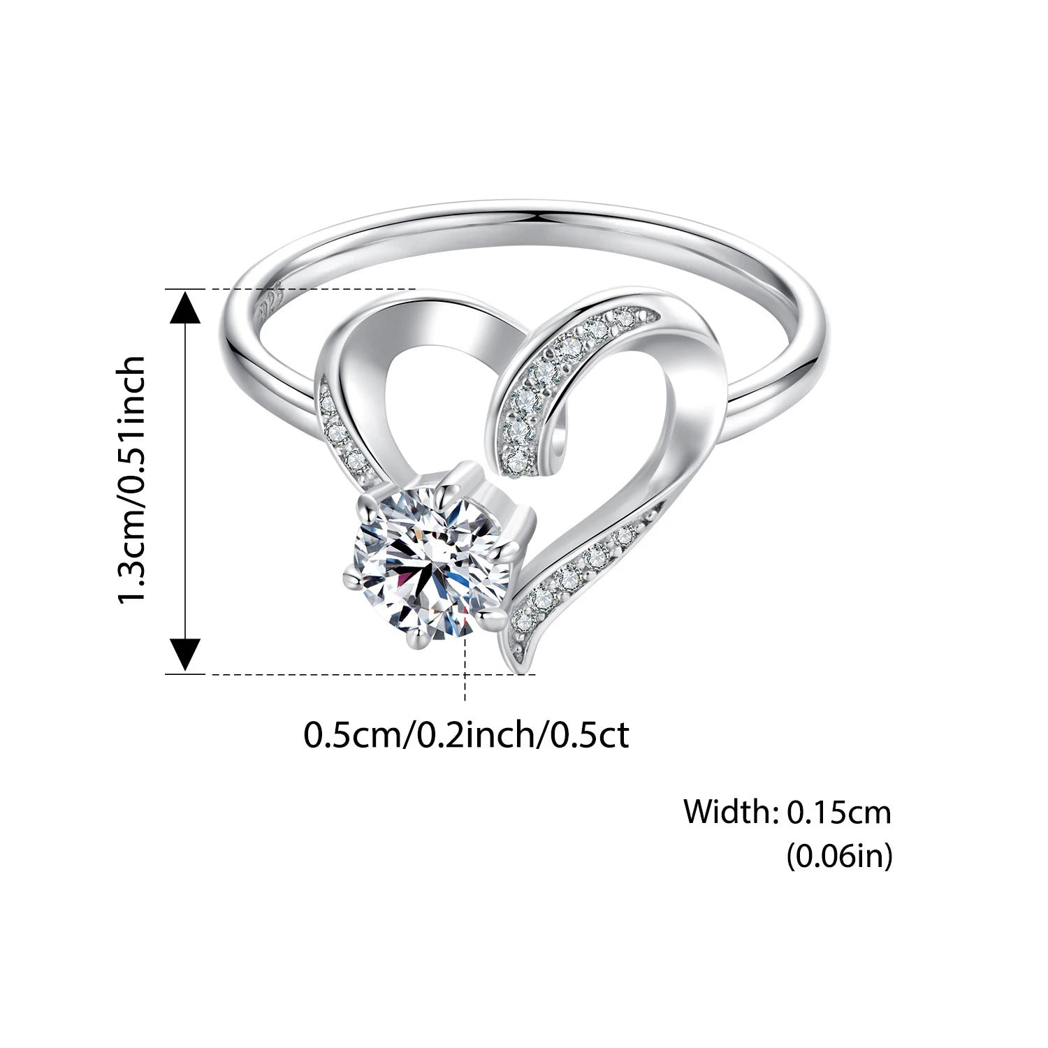 Bisaer 925 Sterling Silver Moissanite Double-layer Ring VVS1 EX Delicate Lab Diamond Forever Band for Women Wedding Fine Jewelry