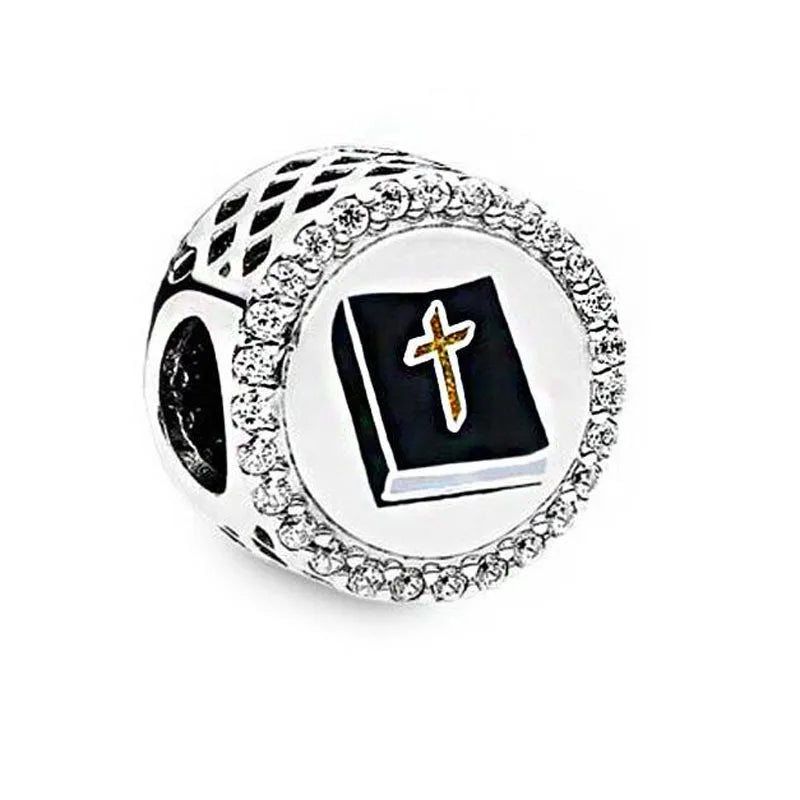New European Style 925 Silver Black, Bagua, Watch Computer, Camera, Cat, Bead Pendant, Original Bracelet DIY Women's Jewelry