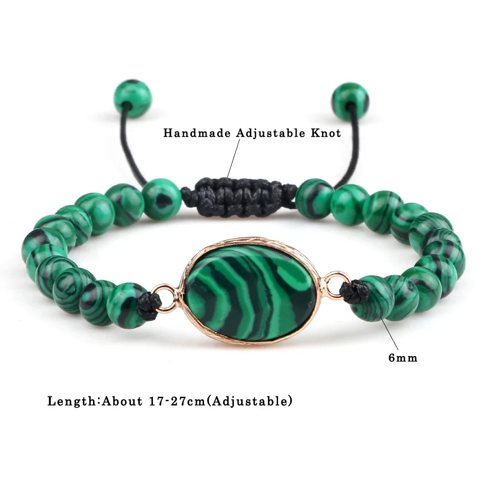 Natural Malachite Stone Beaded Necklaces&Bracelets Women Green Beads Pendants Charms 108 Mala Prayer Necklaces Men Yoga Jewelry - Madeinsea©