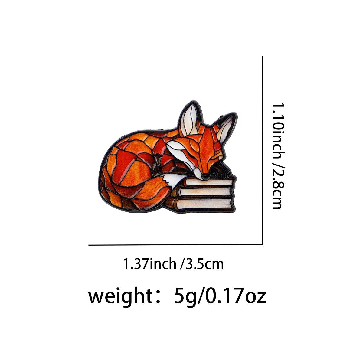Cute Fox Enamel Pin Book Brooches Lapel Pins Cartoon Badge on Backpack Clothing Accessories Animal Jewelry Friends Gifts - Madeinsea©