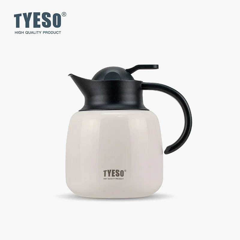 Tyeso Stainless Steel Tea Thermos Heat/Cold Retention Tea-Water Separation Infuser Large Capacity Teapots For Coffee Travel Gift