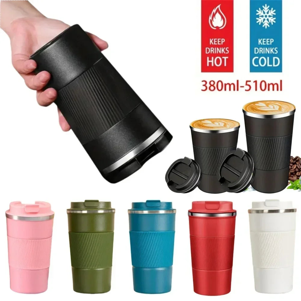 380/510Ml New Thermo Cafe Thermo Cup Tea Water Coffee Double Sus304 Coffee Mug Car Thermo Mug Leak_Proof Travel Kawaii Girl Gift