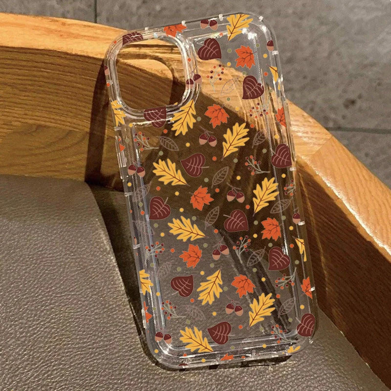 Warm Autumn Leaf Pattern Phone Case For Xiaomi Redmi Note 13 12 12S 11 11S 10 10S Pro Plus 5G Redmi 13C 4G Silicone Clear Cover