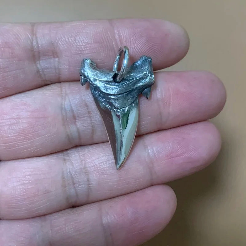 Vintage Shark Tooth Pendant (925 Sterling Silver) - Madeinsea©