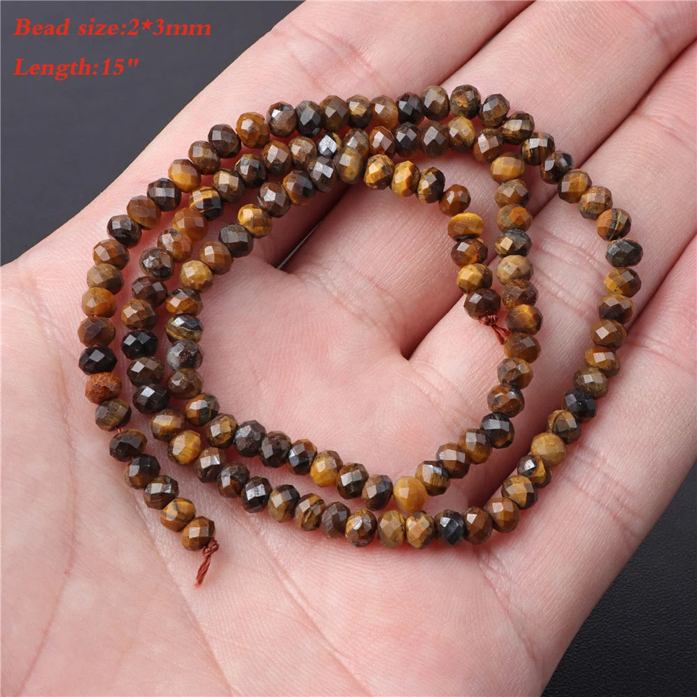 45 Kind Tiger Eye Stone Bead Natural Yellow Cabochon Round Faceted Square Loose Beads Fit Fashion Jewelry Making Handmade Supply