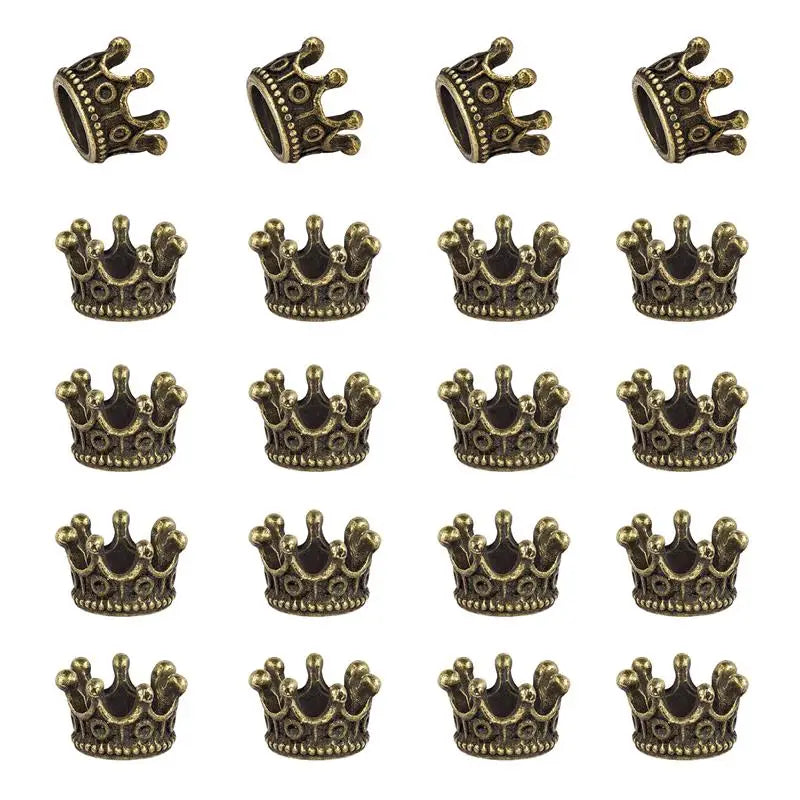 10pcs/20pcs Crown Charm Beads Connectors Charms End Beads Cap For DIY Jewelry Making Findings