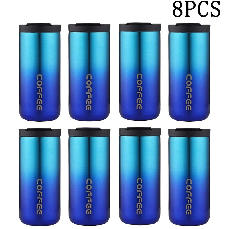 400ML Stainless Steel Coffee Thermos Bottle Thermal Mug Leakproof Car Vacuum Flasks Coffee Cup Travel Portable Insulated Bottles