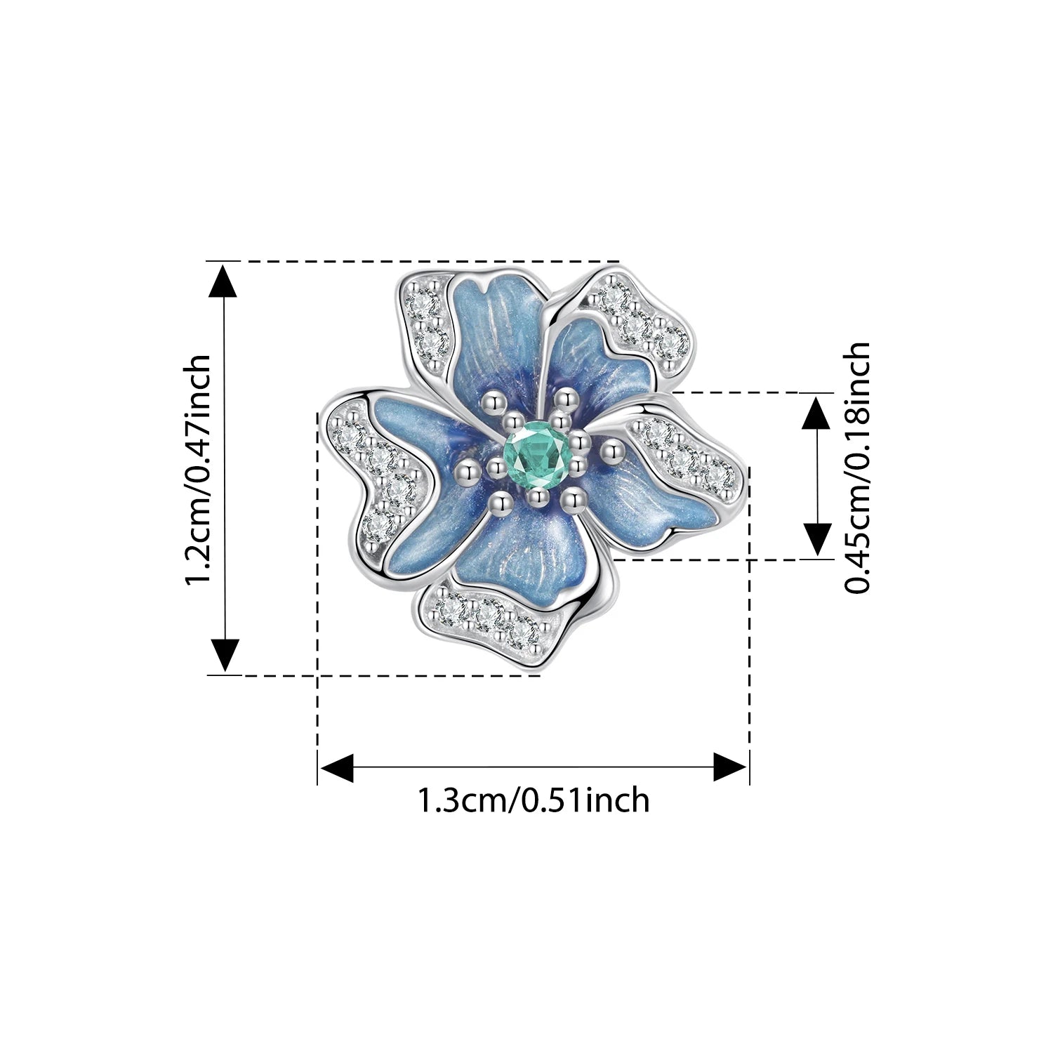 BISAER 925 Sterling Silver Butterfly Flower Silicone Charm Bead Dragonfly Crab Pendant For Women Girl DIY Bracelets Fine Jewelry