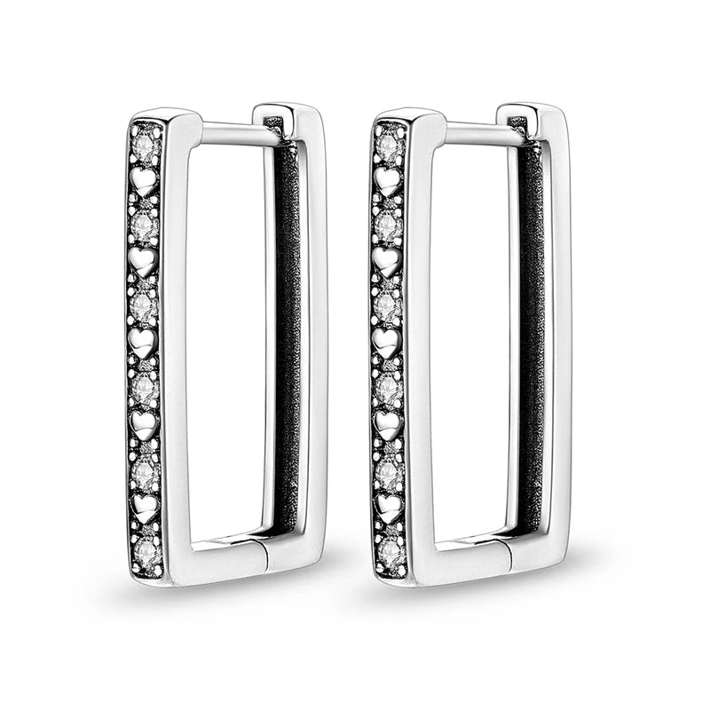 Hoop Earring 2024 New 925 Sterling Silver Earring Women Drop Earring For Wedding Engagement Birthday Party Fashion Jewelry Gift