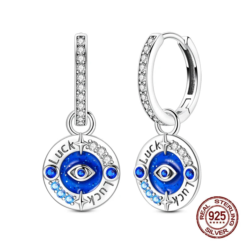 New Earrings 925 Silver Shining Baroque Style Retro Cross Hoop Earrings For Women Daily Wear Birthday Fine Party Jewelry Gift