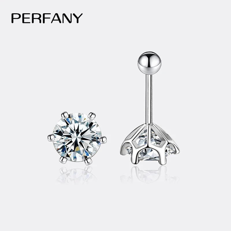 PERFANY 0.2CT-2CT Moissanite Earrings for Women S925 Pure Silver Screws Laboratory Certified Diamond Earrings Wedding Jewelry - Madeinsea©