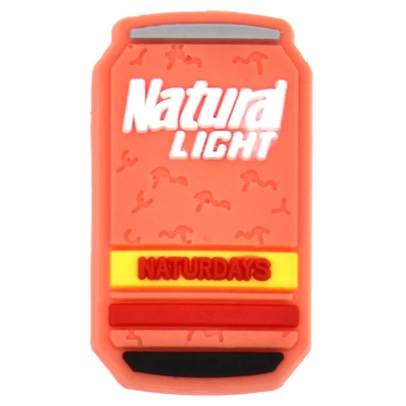 1 pièce de breloques en PVC pour chaussures Crocs, motif poulet à la bière, accessoires de bricolage, badge unisexe, boucle pour sandales, décoration pour jeans enfant.