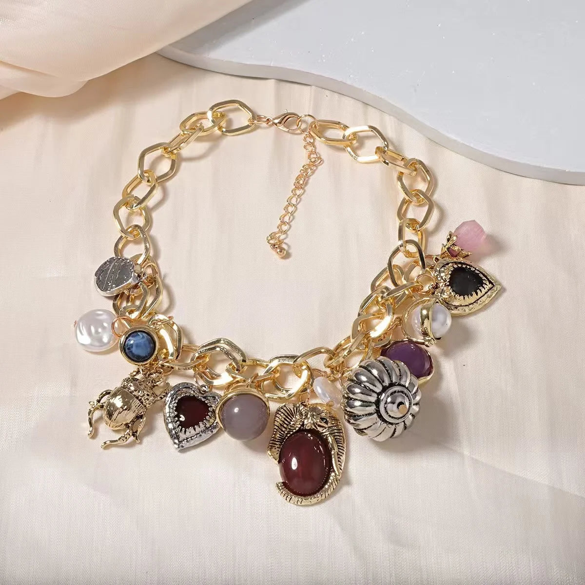 Zvoijio New Personalized Retro Fashion Multiple Pendant Necklace