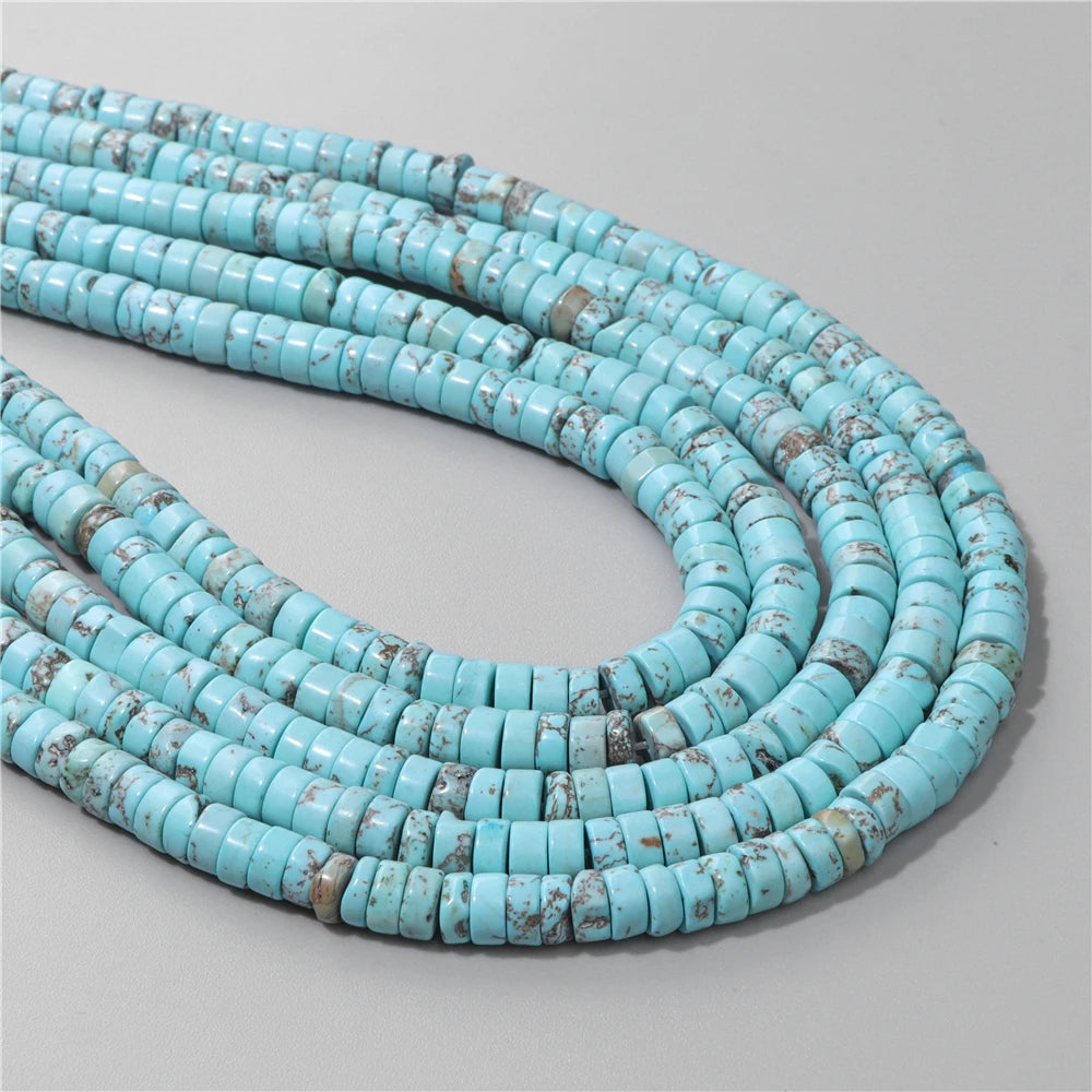 Natural Flat Round Disc Beads 6x3mm Sea Sediment Amethysts Rondelle Spacer Stone Bead For Jewelry Making DIY Bracelet Earrings