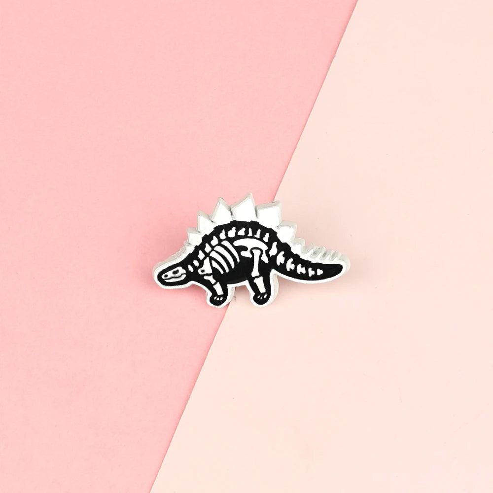 10 Style Cute Dinosaurs Enamel Pins Creative Animal Brooches Kids Backpack Decoration Jewelry Women Coat Lapel Pin Badges Gift