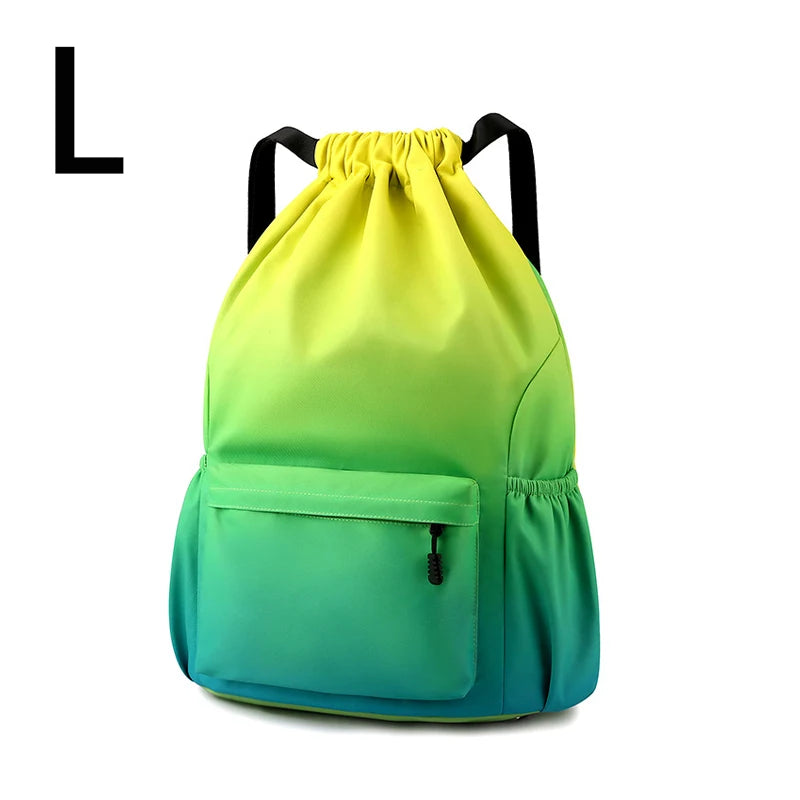 Bundle Pocket Backpack Waterproof Nylon Portable Sports Backpack Outdoor Camping Leisure Swimming Fitness Bag Student Schoolbag