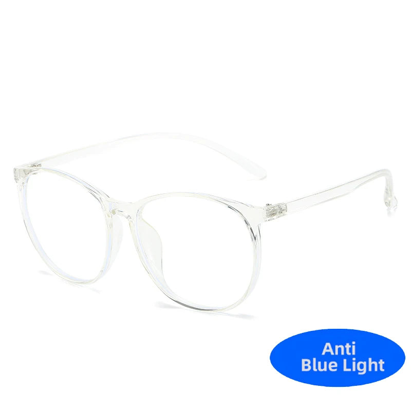 Runde, ultraleichte Computerbrille mit Blaulichtschutz, trendige optische Brille mit großem Rahmen, klare Gläser, übergroße Brille