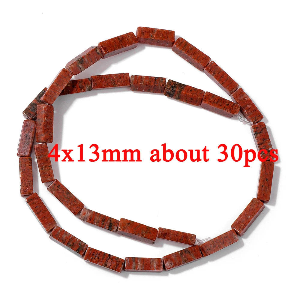 100% Natural Red Jasper Stone Bead Oval Cube Round Irregular Shape Chips Beads Fit Jewelry Making DIY Bracelet Necklace Earrings