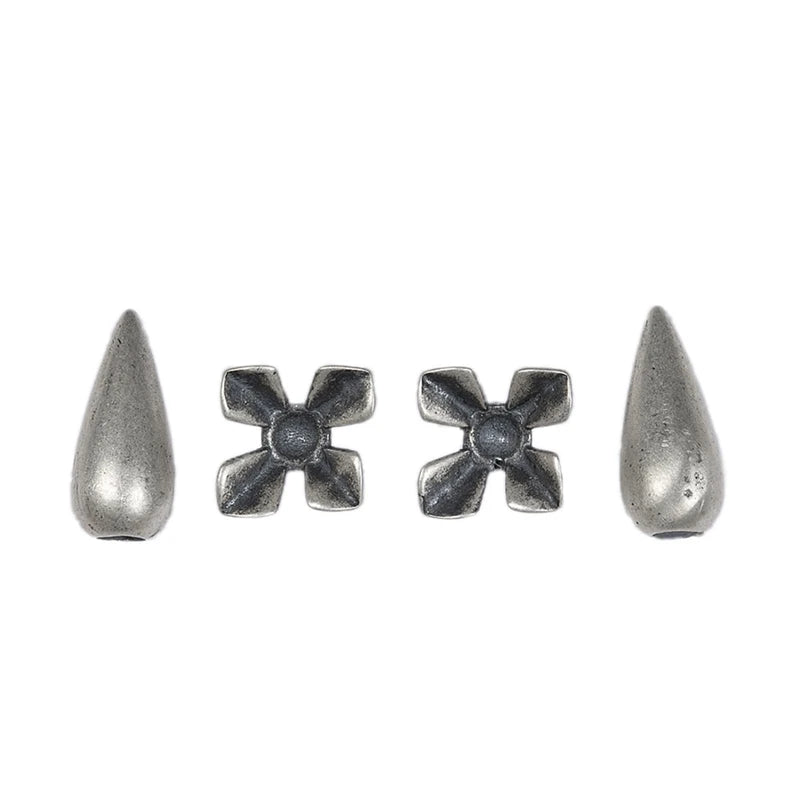 MKENDN 100% 925 Sterling Silver Creative Retro Carrot Stud Earring Punk Street Style Ear Pin for Women Men Party Jewelry Gifts