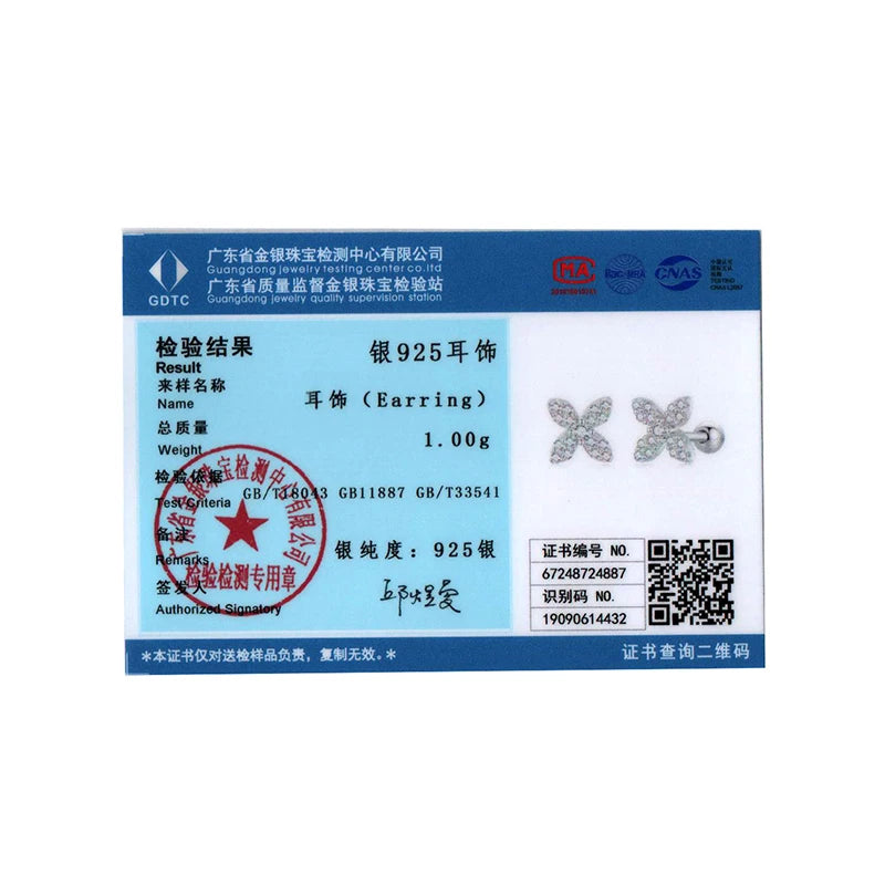 Boucles d'oreilles à tige en argent sterling 925 BISAER - Mini fleur - Zircon scintillant - Hypoallergéniques - Pour femme - Cadeau de fête