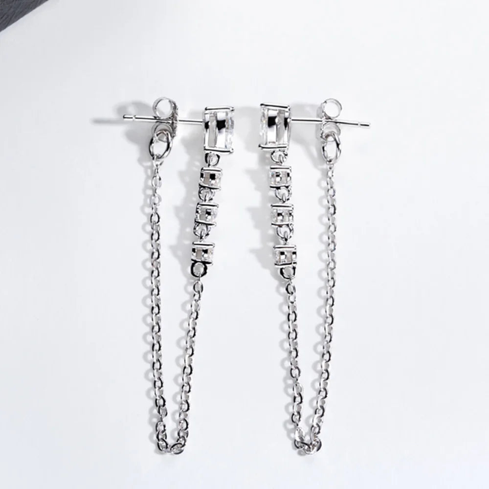 Serenity 1.36ct Pear Cut Moissanite Earrings for Women Gift 100% S925 Sterling Silver Water Drop Tassel Earrings Plated 18K GRA - Madeinsea©