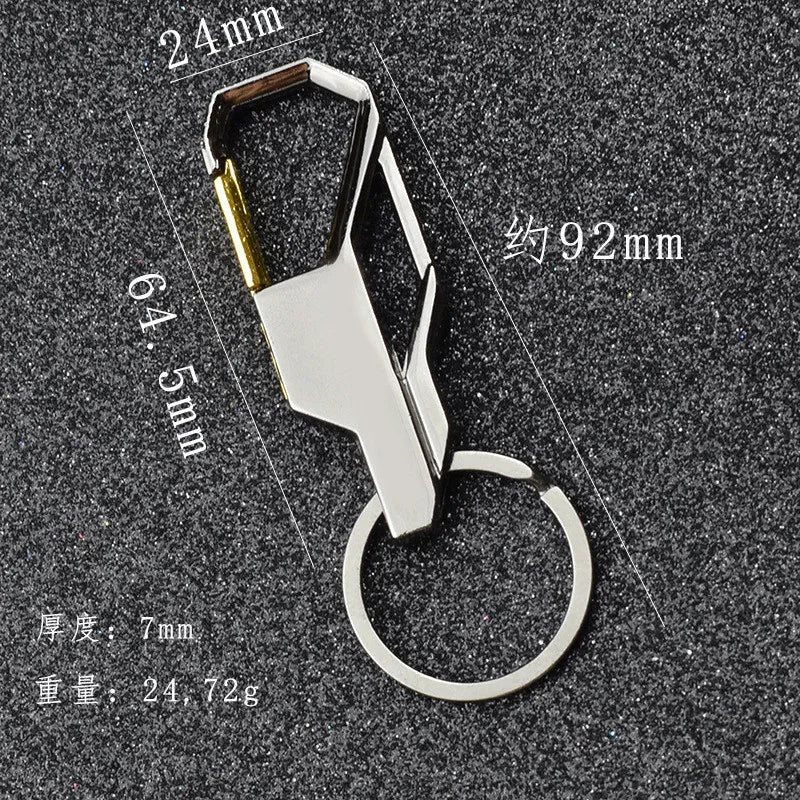 MKENDN Punk Style Key chain Key ring Silver Color metal inlay keychain for Classic men car key Chain Romantic Gift For Man Women