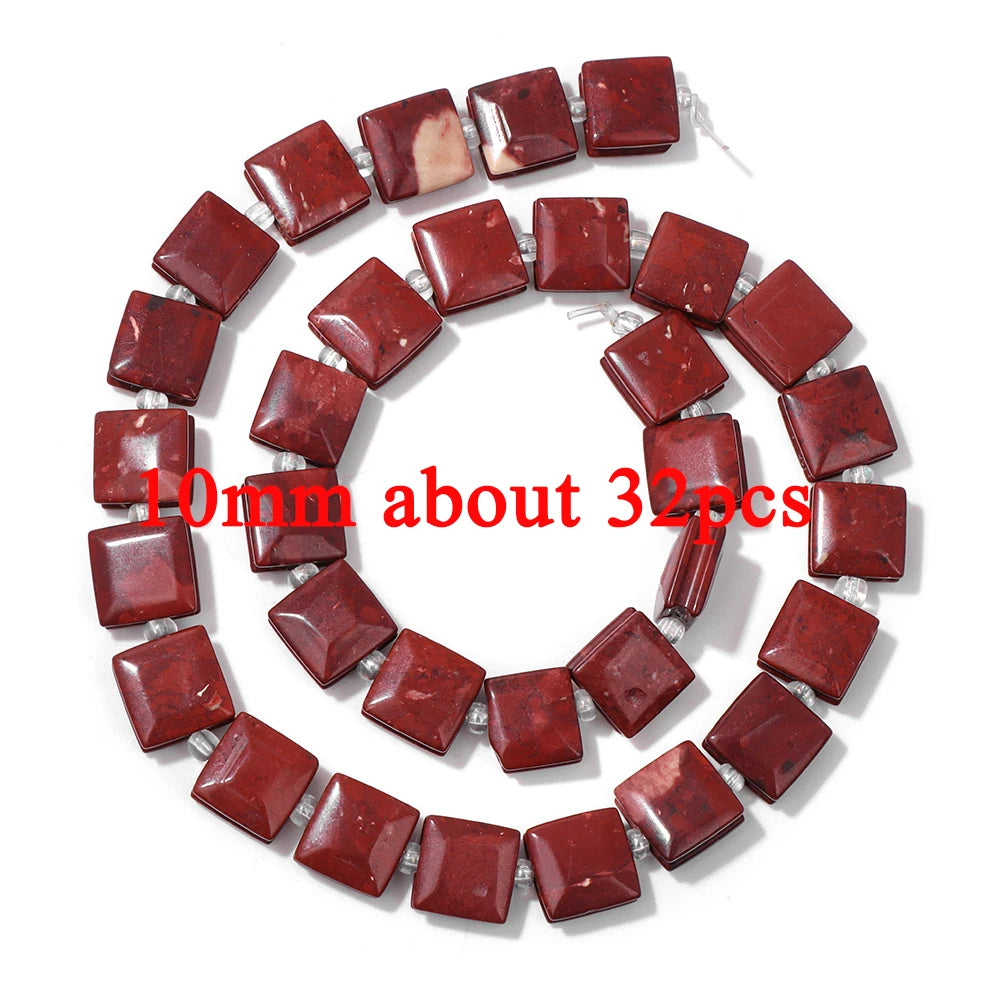 100% Natural Red Jasper Stone Bead Oval Cube Round Irregular Shape Chips Beads Fit Jewelry Making DIY Bracelet Necklace Earrings
