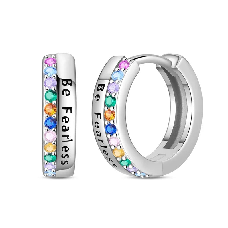 Earrings 925 Silver Colorful Cute Cat Claw Heart Shaped Rhomboid Luminous Dopamine Earrings For Women Fashion Party Jewelry Gift