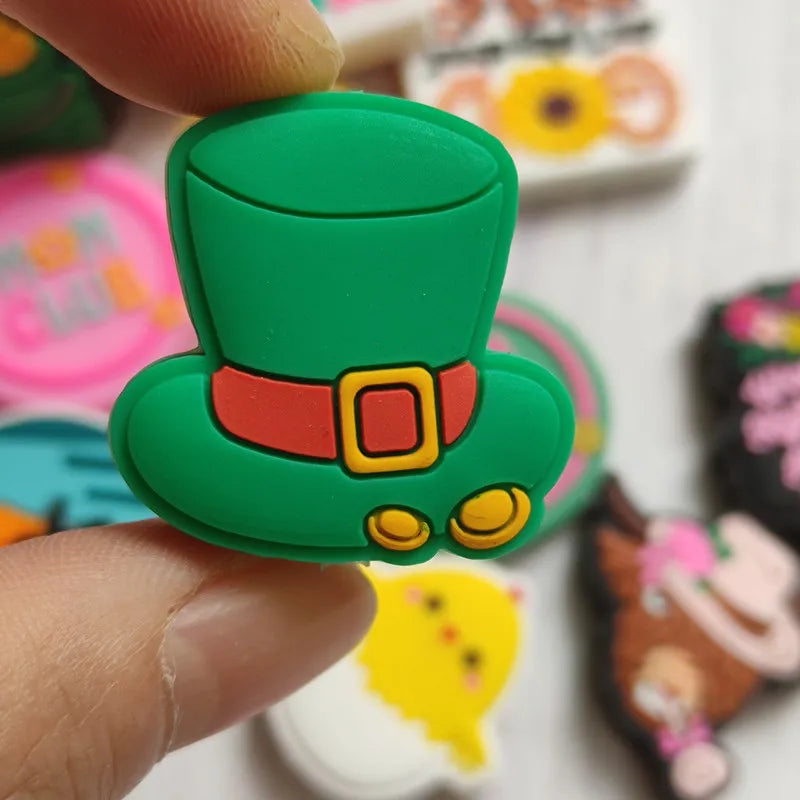 20 stücke Ostern Silikon Perlen Cartoon BPA FREI Food Grade Silikon DIY Schnuller Kette Perlen Baby Zahnen Spielzeug Schmuck Zubehör