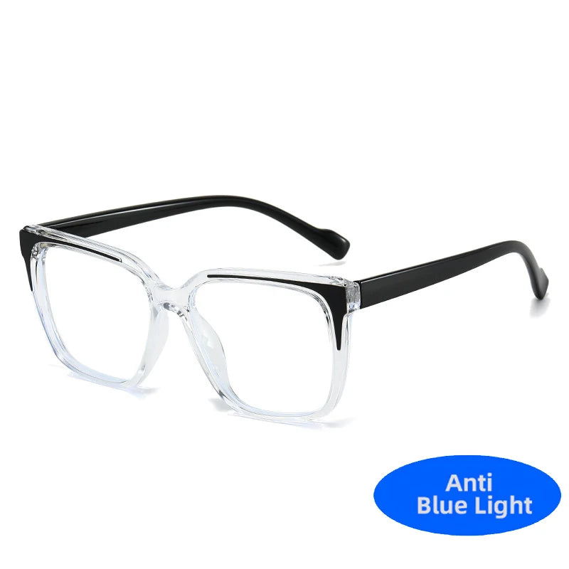 2025 TR90 Marke Designer Retro Übergroßen Quadratischen Anti Blau Licht Brille Frauen Männer Weibliche Brillen Optische Computer Brille