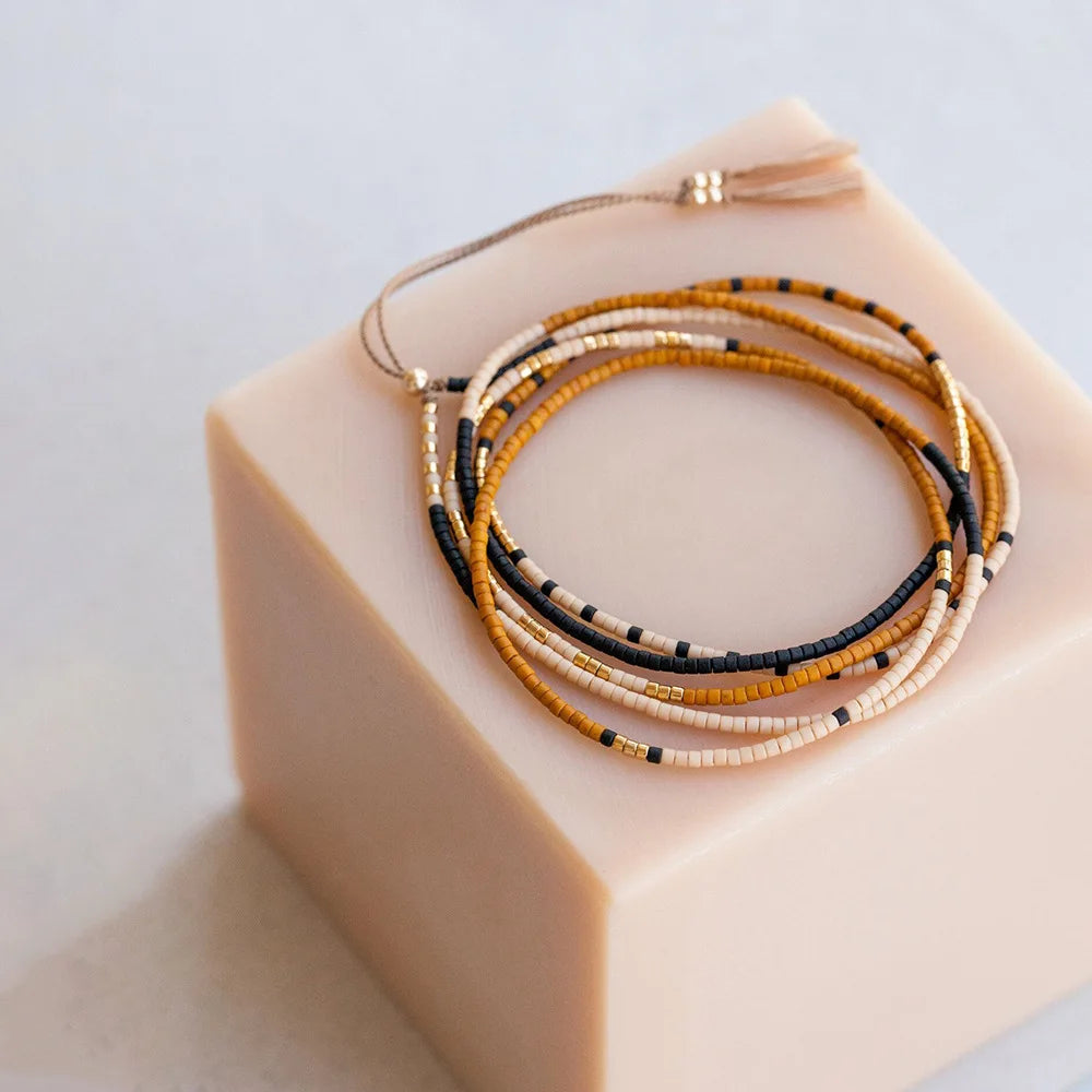 KKBEAD Miyuki Bracelet for Women Adjustable Stackable Boho Necklace Jewelry Multilayer Summer Beach Bracelet Gift for Anniversar