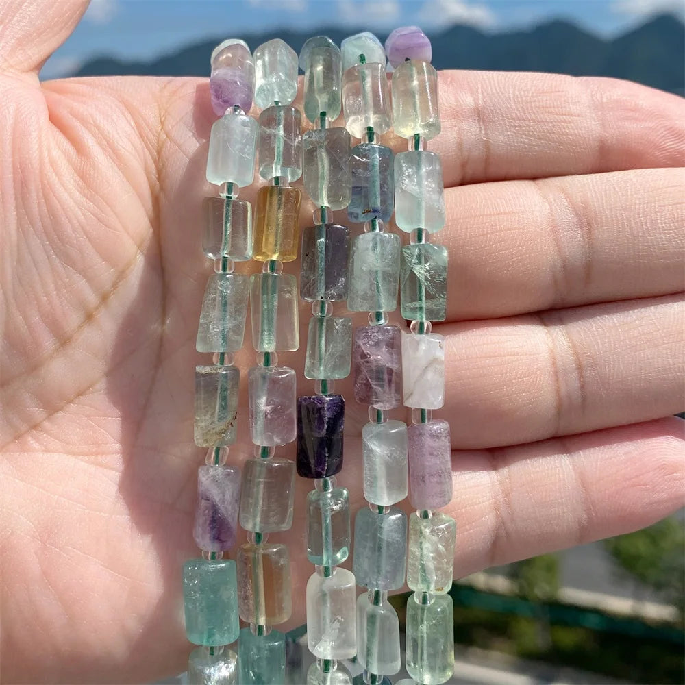 Natural Irregular Cylinder Stone Bead Charoite Amethyst Apatite Loose Charm Beads For Reiki Jewelry Making Bracelet Necklace DIY - Madeinsea©