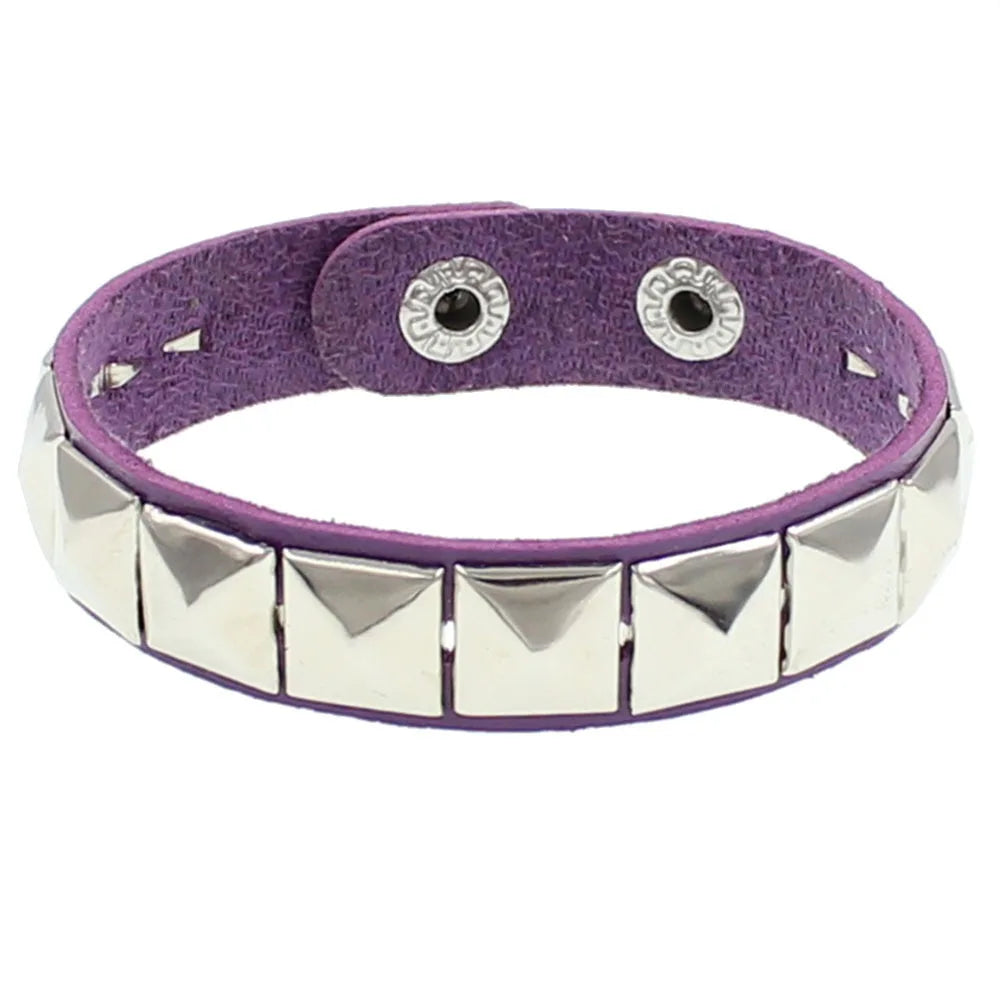 Unique Rivet PU Leather Spiked Studded Bracelet Bangle Gothic Jewelry Rivet Bracelet Punk Cuff Wrap Men Women Metal Wristband - Madeinsea©