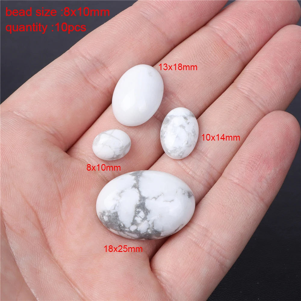 New Arrival Natural Howlite Stone Bead White Turquoises Loose Beads Jewelry Making Perles Gem Loose Beaded Diy Bracelet Necklace