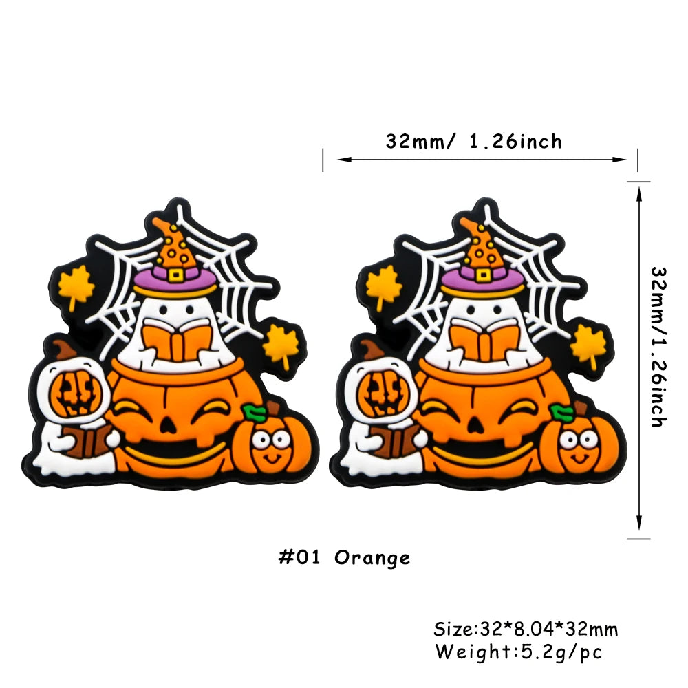 Lot de 5 ou 10 perles en silicone stéréoscopiques en forme de pingouin et de singe pour la fabrication de porte-clés et de bracelets faits à la main