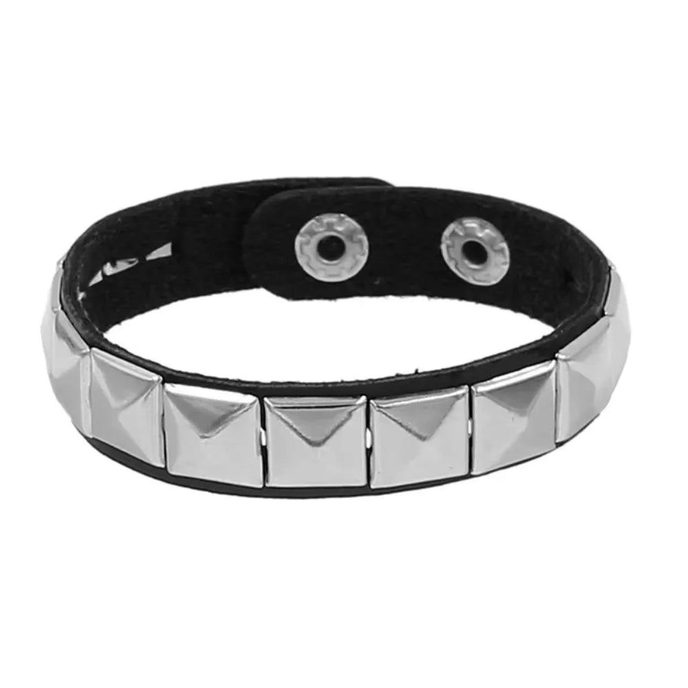 Unique Rivet PU Leather Spiked Studded Bracelet Bangle Gothic Jewelry Rivet Bracelet Punk Cuff Wrap Men Women Metal Wristband - Madeinsea©