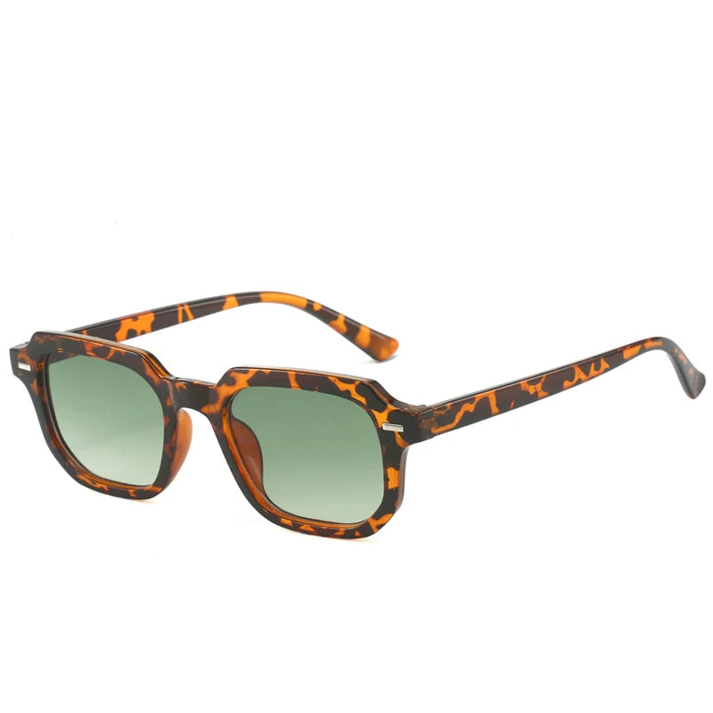 Luxus Marke Design Fashion Square Sonnenbrille Frauen Retro Nieten Dekoration Gradienten Shades UV400 Männer Leopard Blau Sonnenbrille