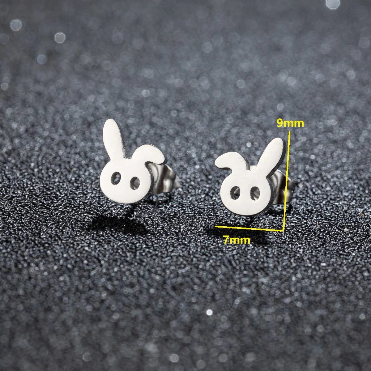 Cute Animal Paw Rabbit Carrot Stainless Steel Earrings Studs Woman Charms Trendy Jewelry Decoration Birthday Party Gift for Girl