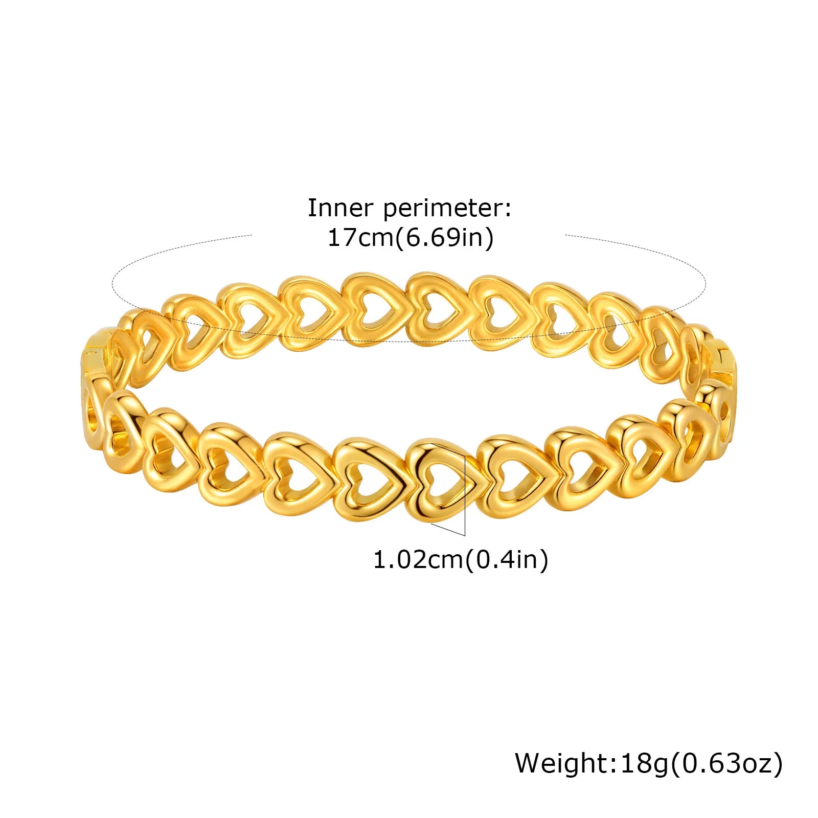 Vnox Romantic Zircon Cuff Bracelet For Women Geometric Fashion Lady Jewelry Stainless Steel Bangles Party Gold Color Never Fade - Madeinsea©