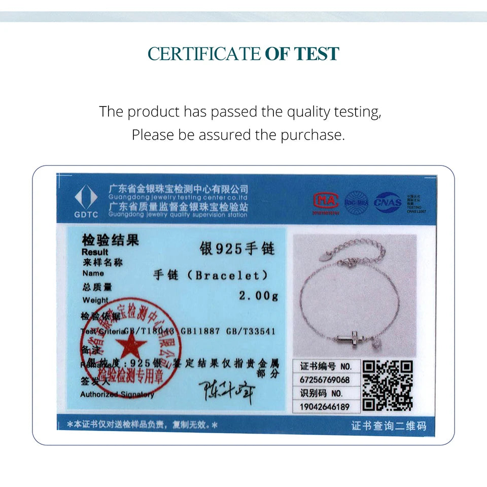 BAMOER 925 Sterling Silber Sternenkreuz-Armband mit Zirkonia-Sternanhänger, verstellbar, perfektes Geschenk für Damen – ideal für Sommer und Alltag