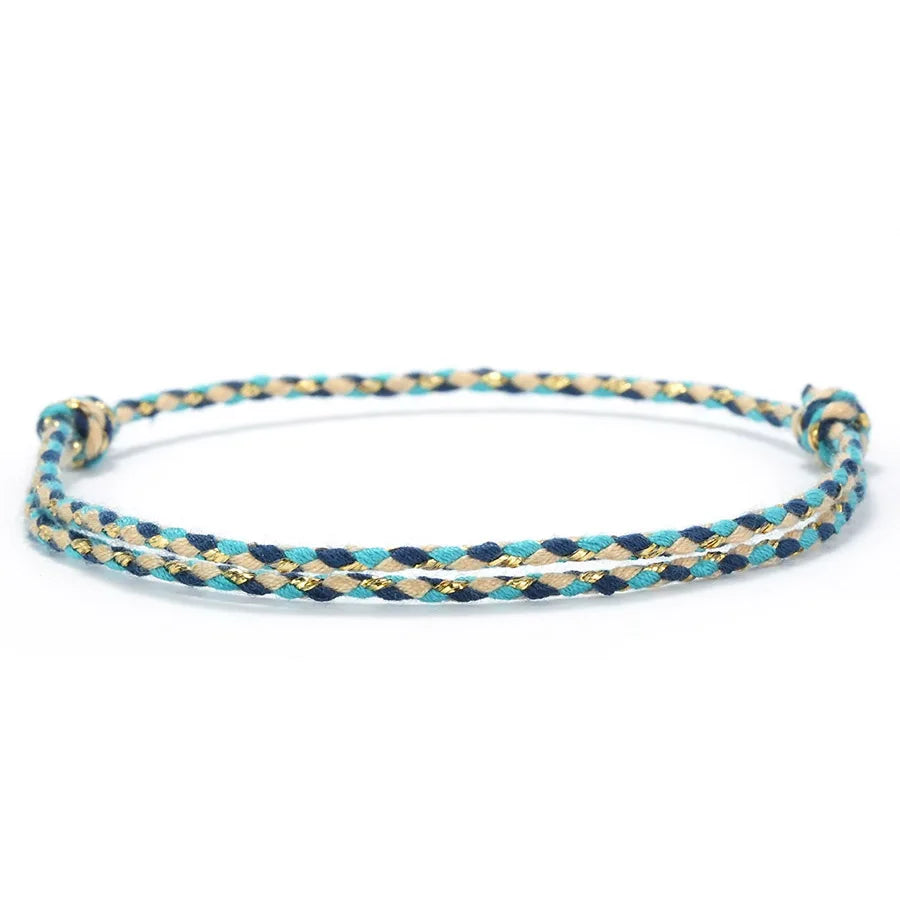 Minimalist 2mm Thin String Bracelet Unisex Handmade Weaven Adjustable Lucky Chinese Cord Tibetan Braslet Casual Pulseria Joias