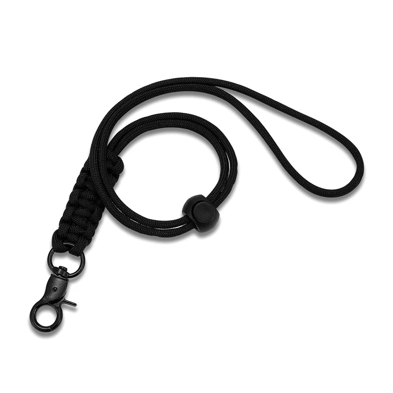 MKENDN Outdoor Rock Climbing Metal Clip Hanging Neck Rope Lanyard for iPhone Camera USB Holder ID Pass Card Name Badge Holder
