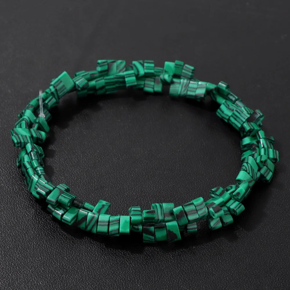 2x5mm Natural Two Hole Stone Bead Rectangle Tiger Eye Quartz Amazonite Loose Spacer Beads For Jewelry Making Bracelet Handmade