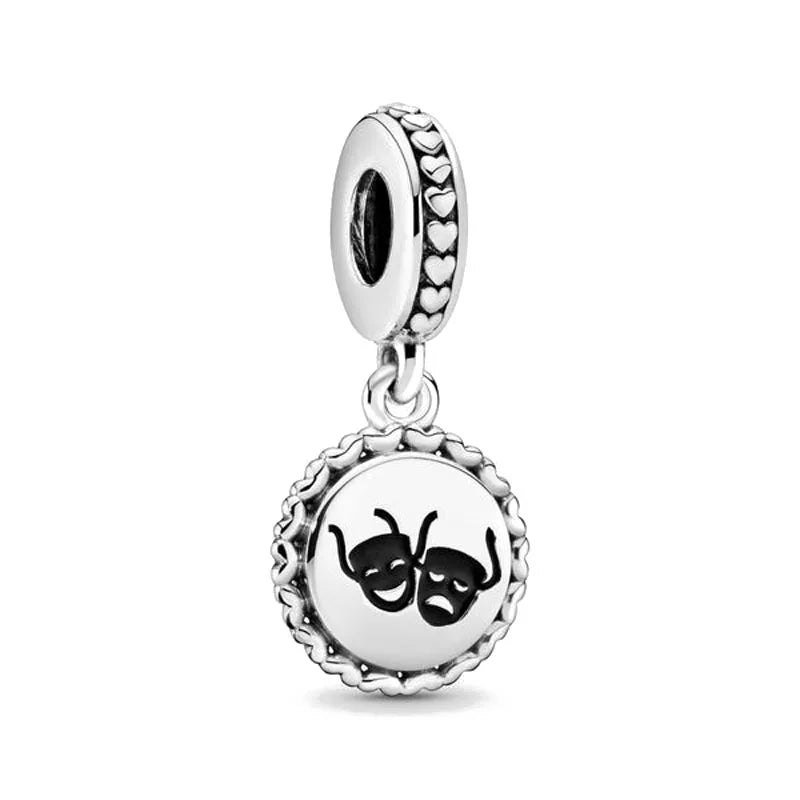 New European Style 925 Silver Black, Bagua, Watch Computer, Camera, Cat, Bead Pendant, Original Bracelet DIY Women's Jewelry